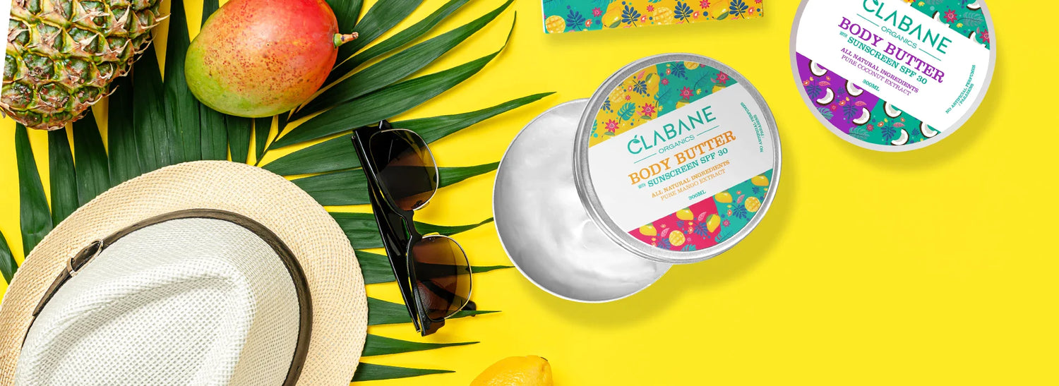 Clabane Body Butters with Sunscreen SPF30 come in 2 natural flavours i.e. Mango &amp; Coconut