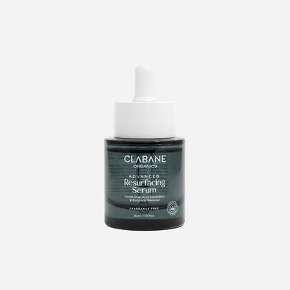 Clabane Organics Advanced Resurfacing Serum bottle on a white background