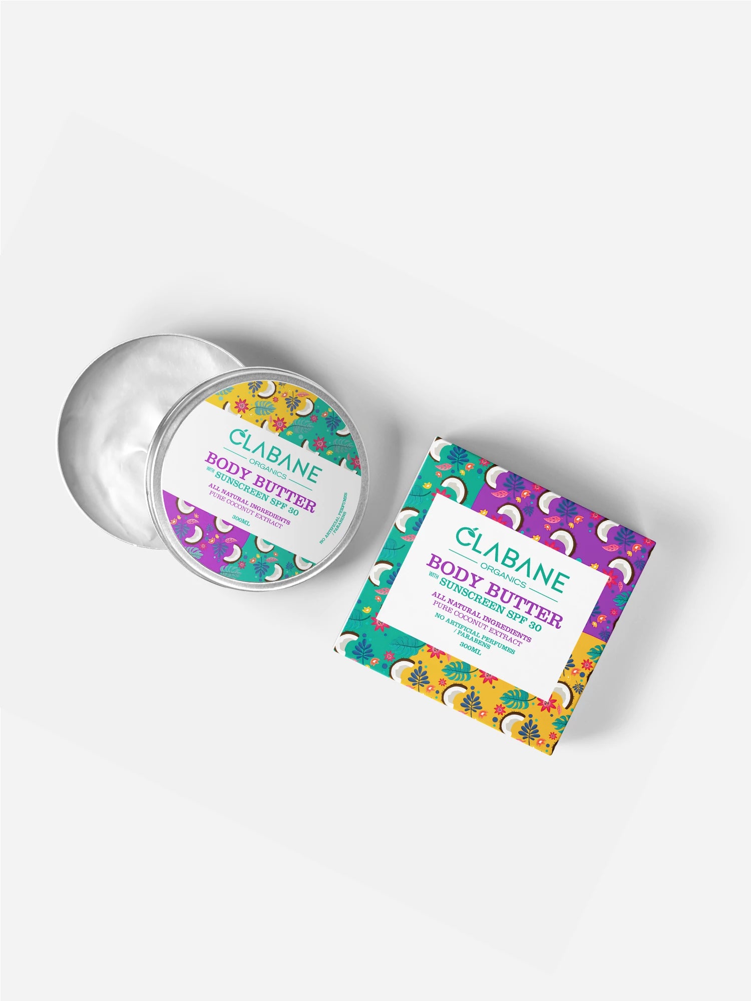 Clabane Organics Body Butter with SPF 30 with Coconut