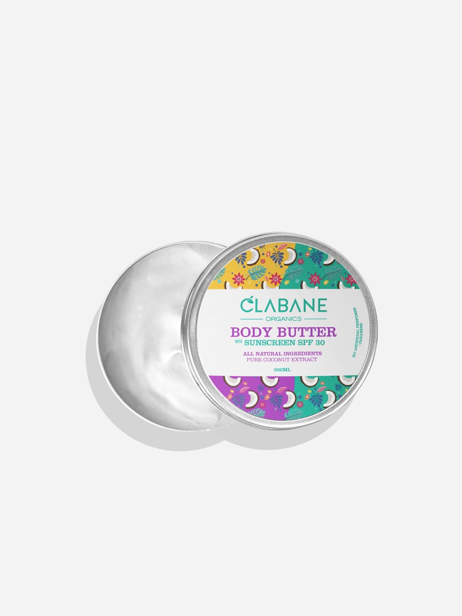 Clabane Organics Body Butter with SPF 30 with Coconut