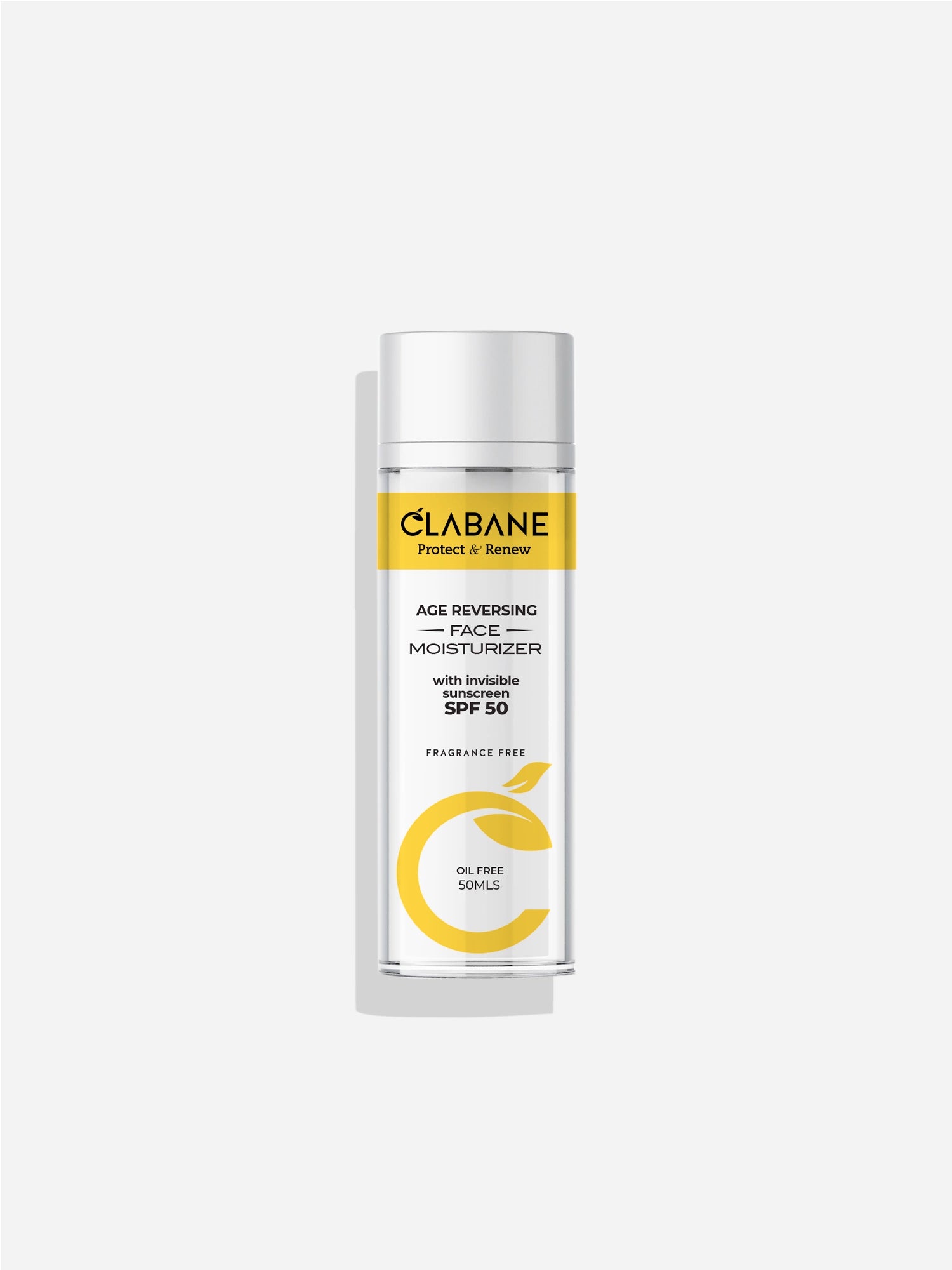 Clabane Protect and Renew Age Reversing Face Moisturiser with Invisible Sunscreen SPF 50