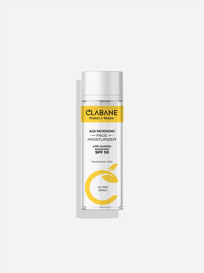 Clabane Protect and Renew Age Reversing Face Moisturiser with Invisible Sunscreen SPF 50