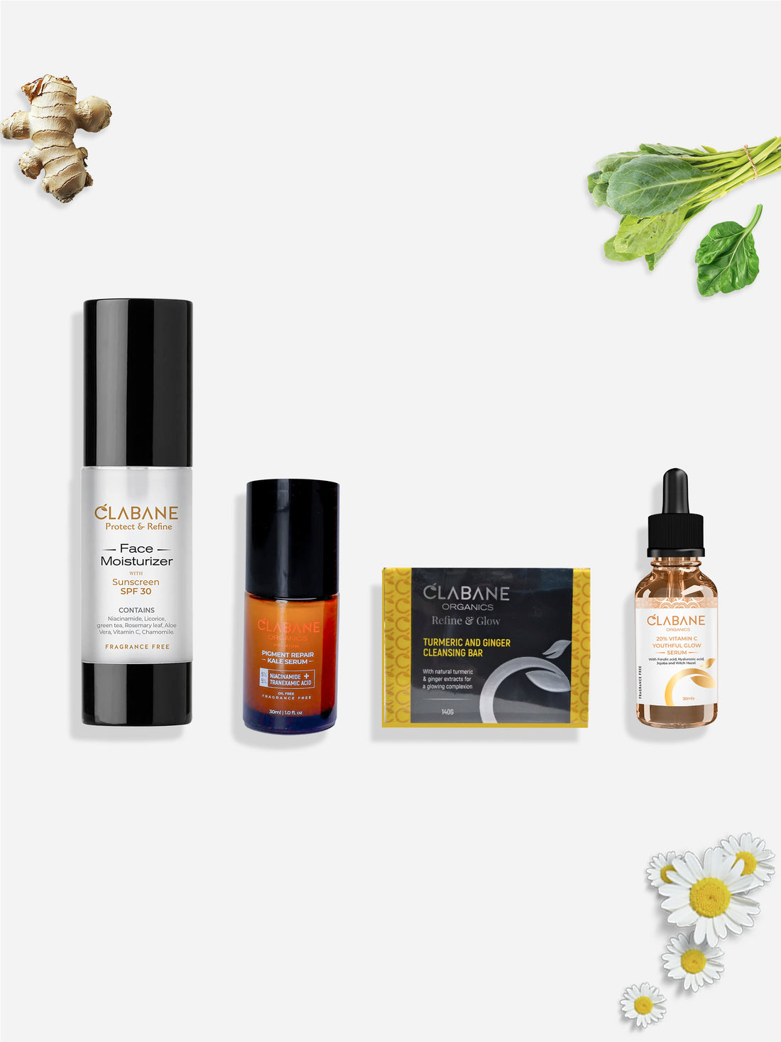 Clabane Daily Radiance Kit – Cleanse. Brighten. Protect. Repair