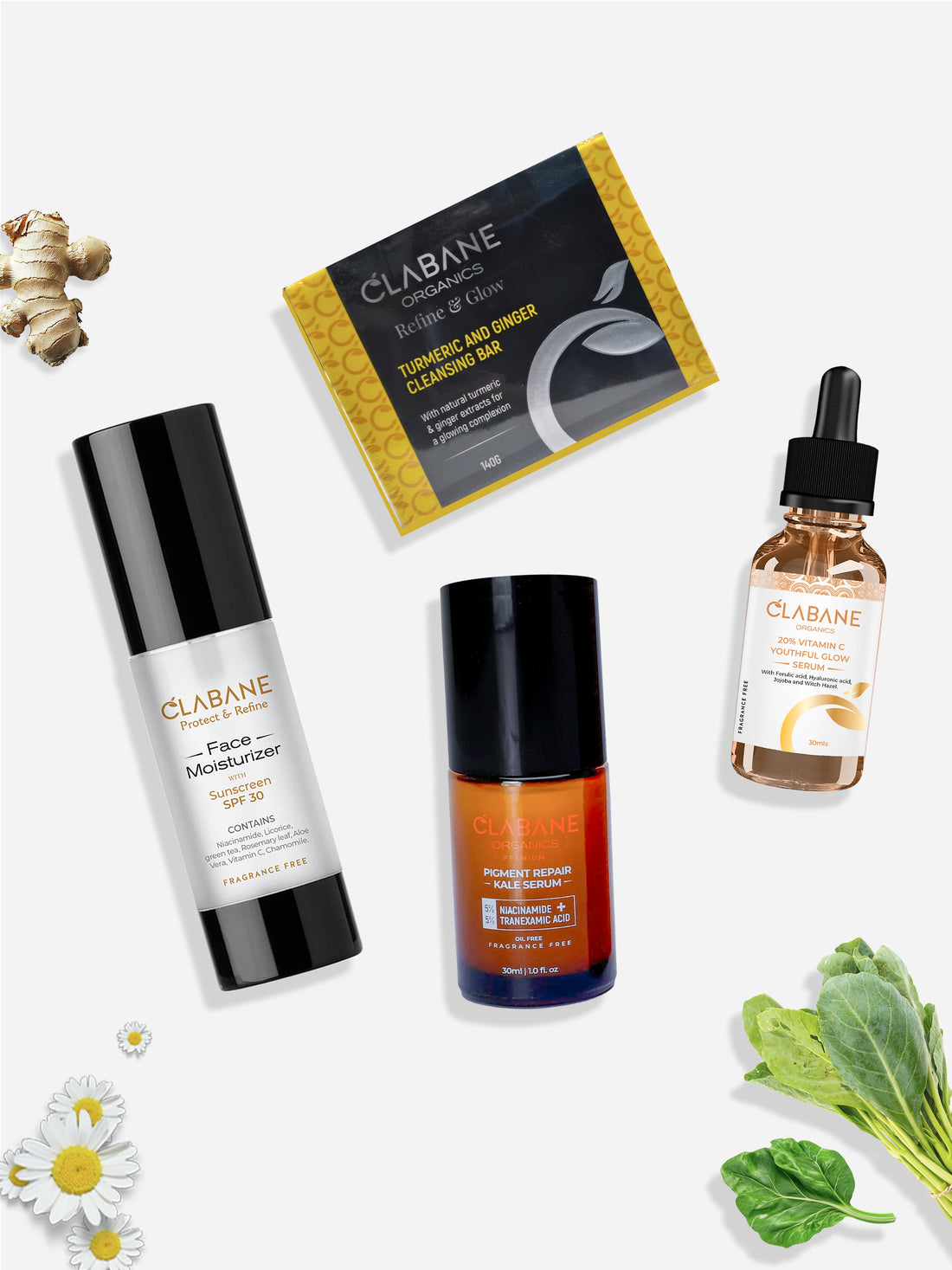 Clabane Daily Radiance Kit – Cleanse. Brighten. Protect. Repair