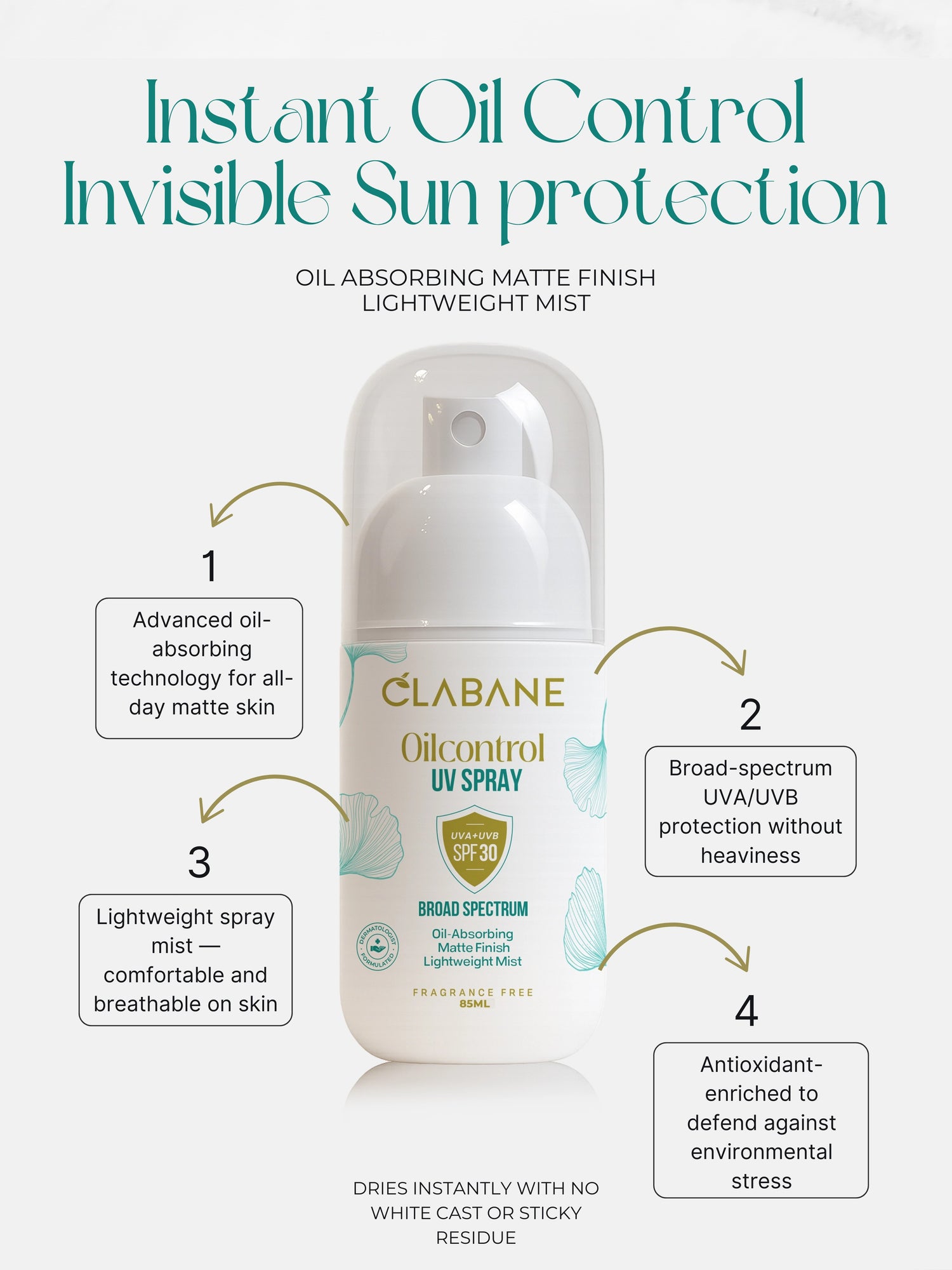 Clabane OilControl UV Spray SPF 30
