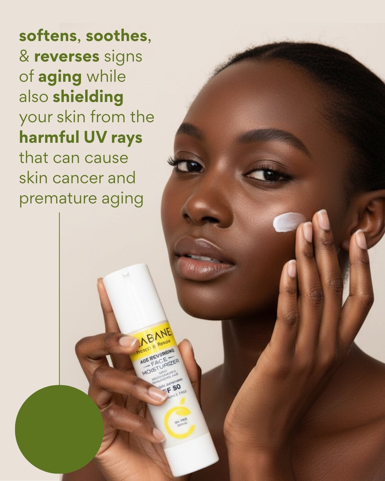 Clabane Protect and Renew Age Reversing Face Moisturiser with Invisible Sunscreen SPF 50