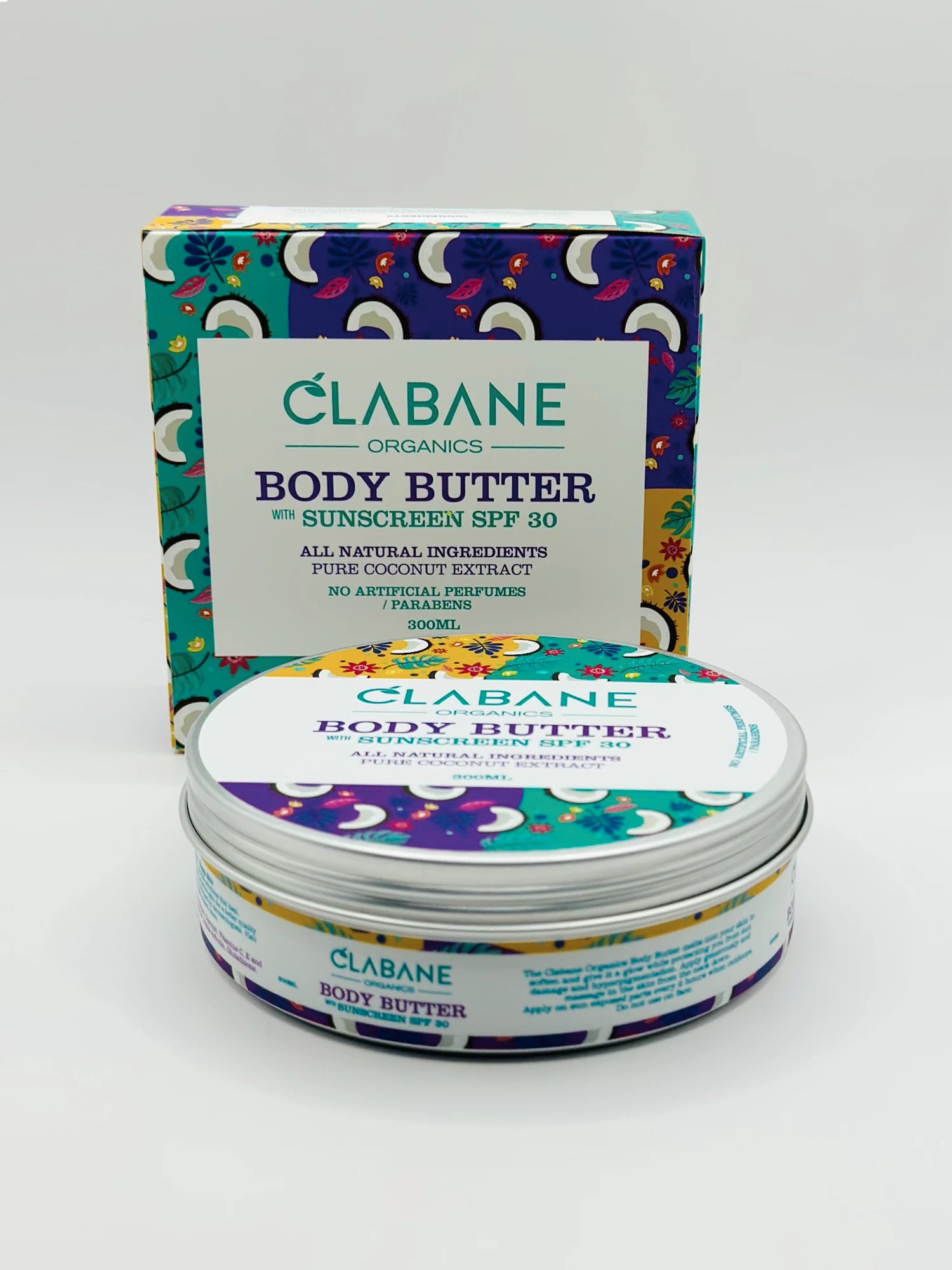 Clabane Organics Body Butter with SPF 30 with Coconut