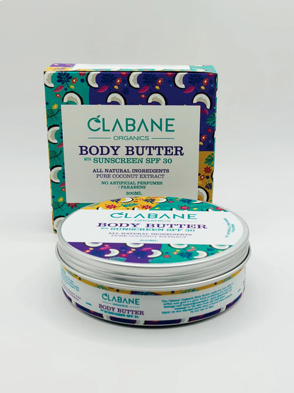 Clabane Organics Body Butter with SPF 30 with Coconut