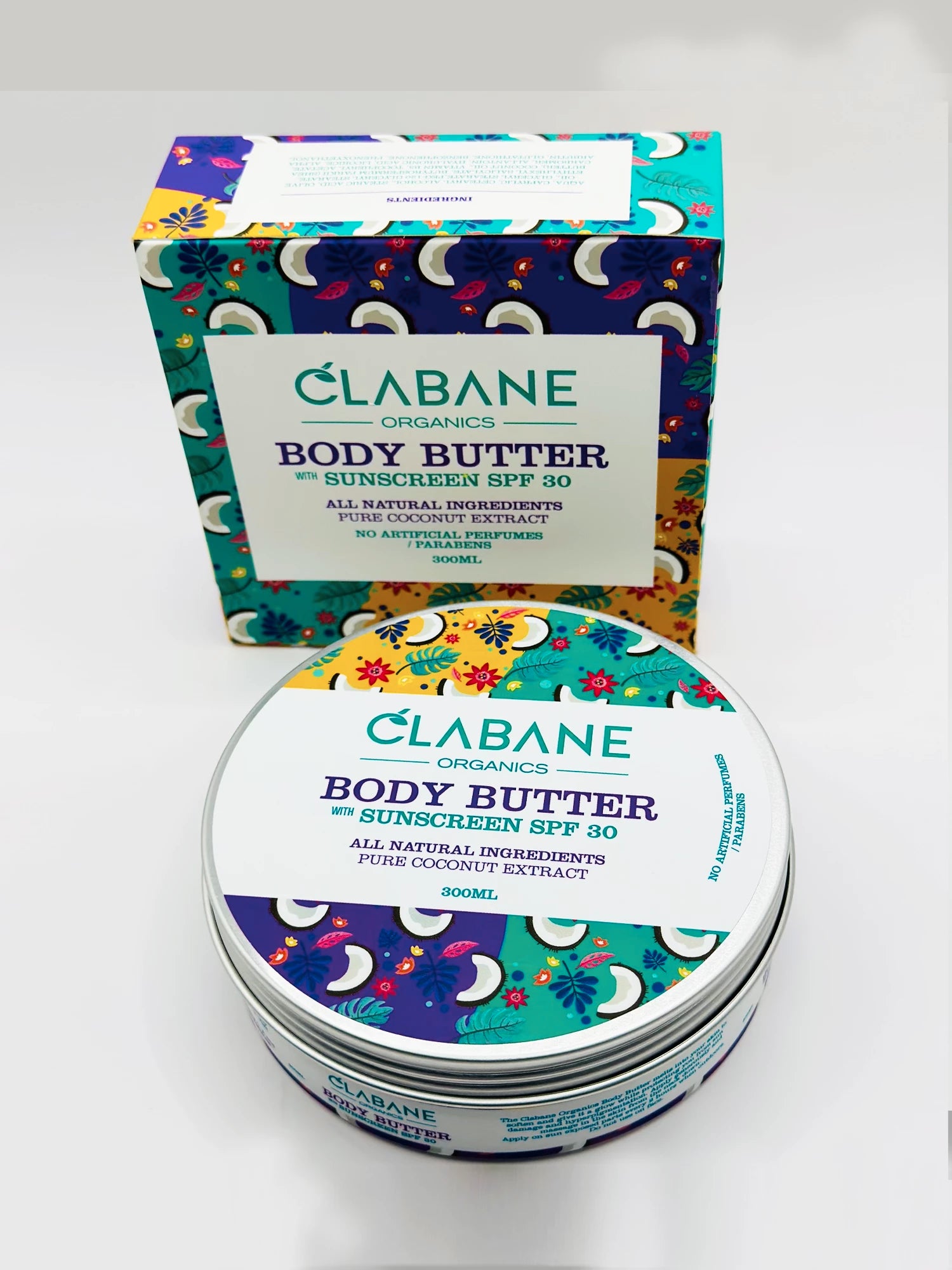 Clabane Organics Body Butter with SPF 30 with Coconut