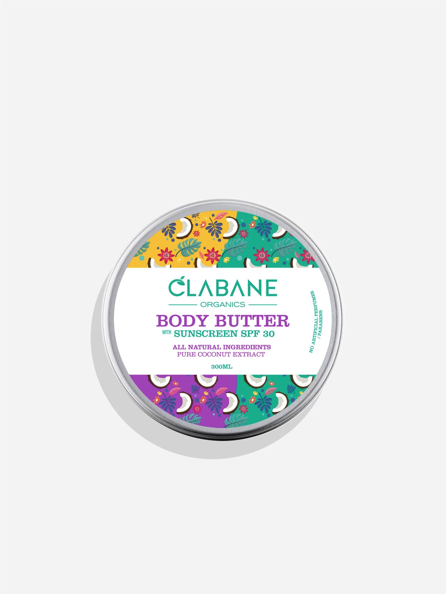 Clabane Organics Body Butter with SPF 30 with Coconut