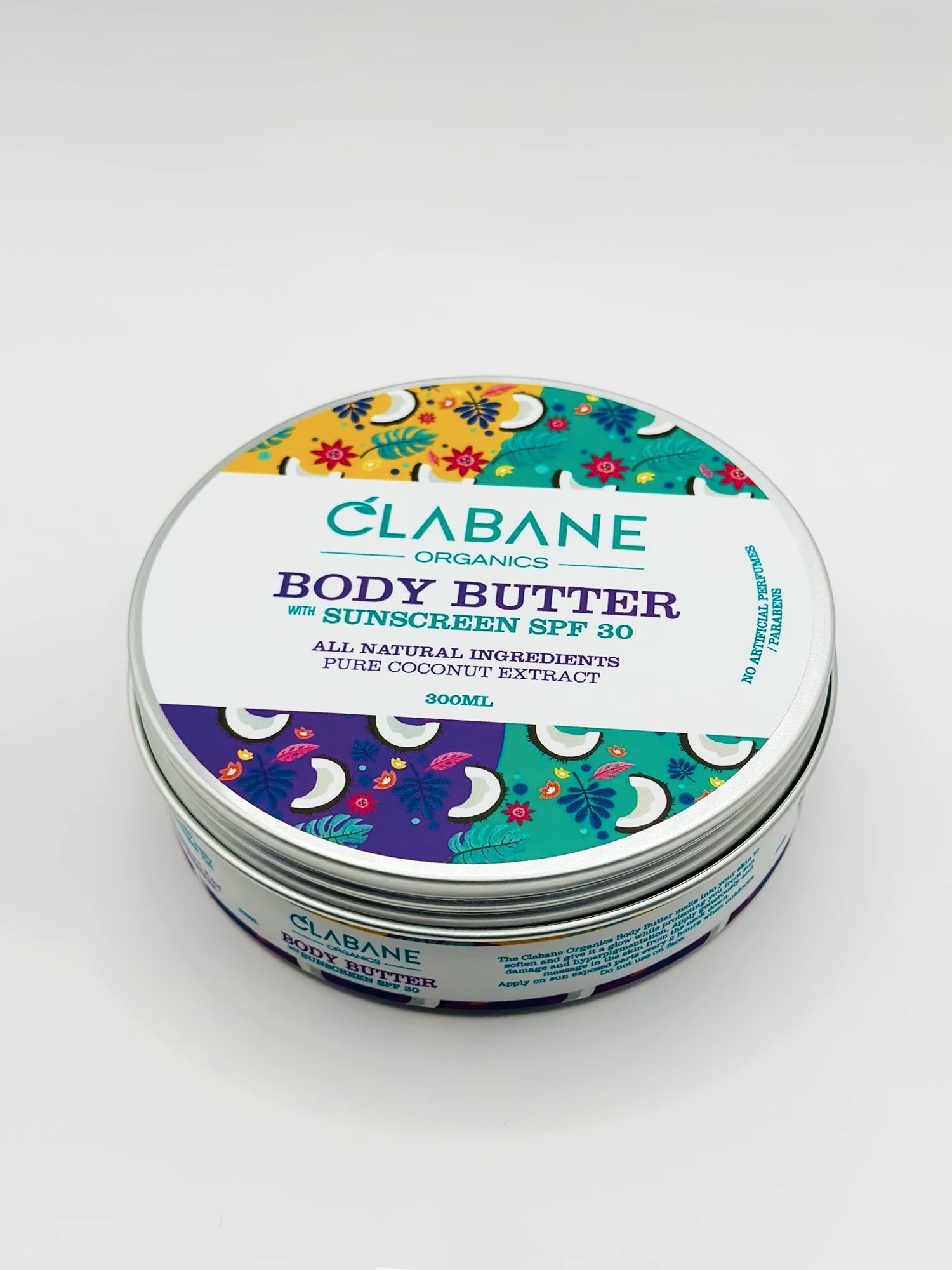 Clabane Organics Body Butter with SPF 30 with Coconut