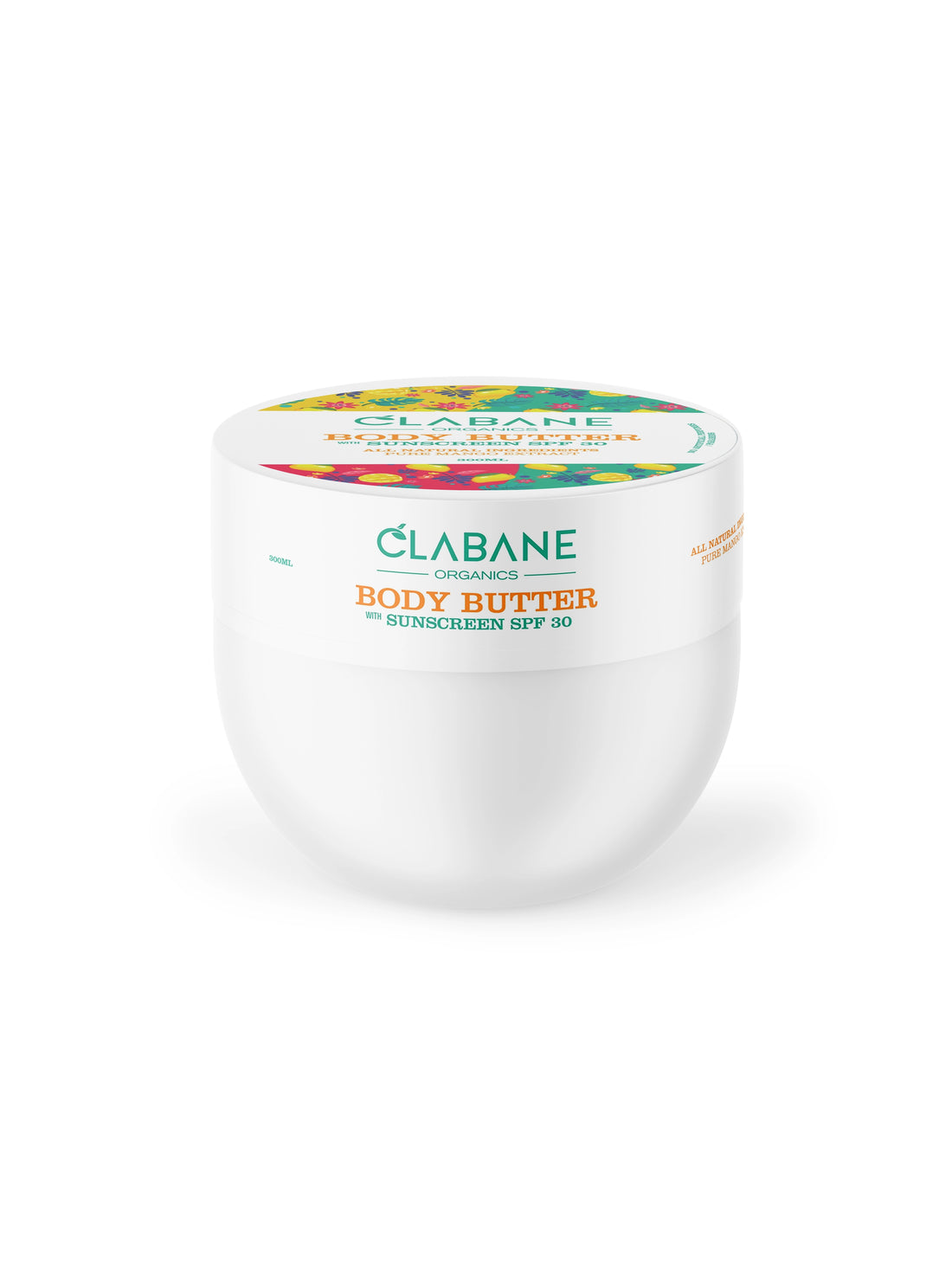 Side view of the Clabane body butter jar on a white background