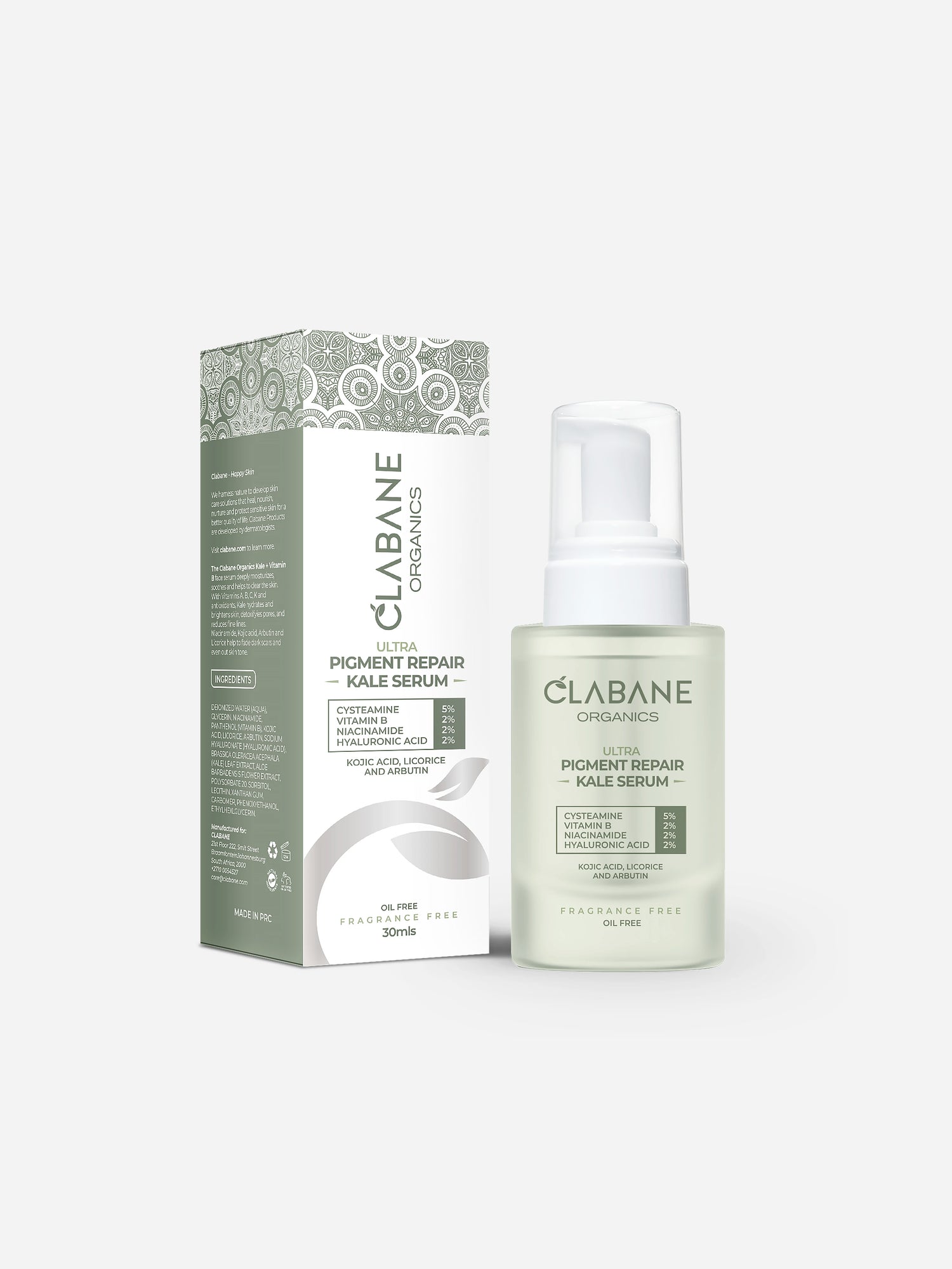 Clabane Organics Ultra Pigment Repair Kale Serum Powerful Pigmentation Correction