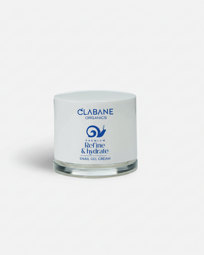 Clabane Organics snail gel cream jar on a white background