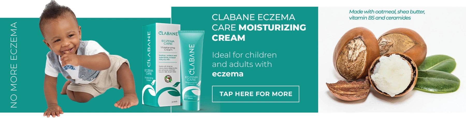 Clabane Eczema Care Moisturising Cream - Ideal for Children and Adults with Eczema